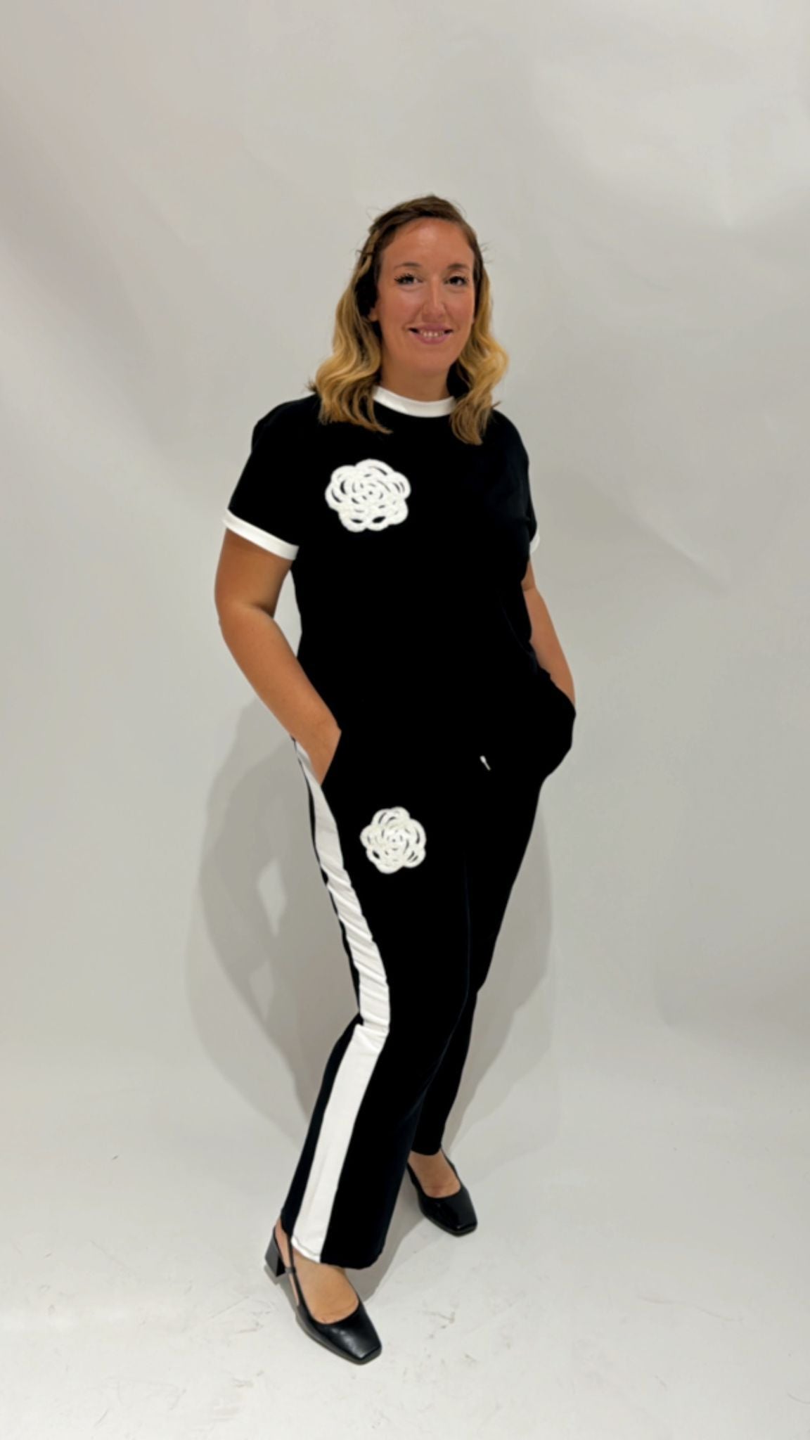 COORDINATO ROSES NERO