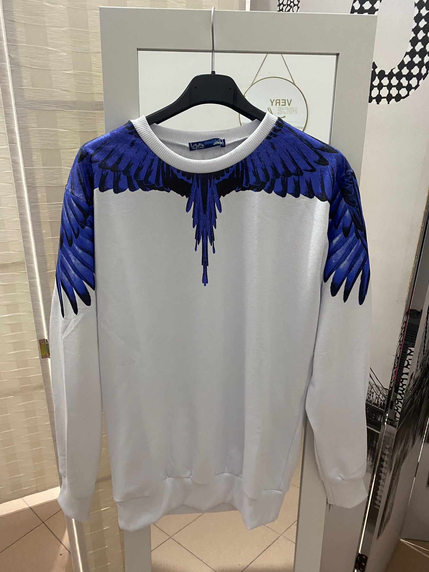 FELPA ALI GIROCOLLO BLU