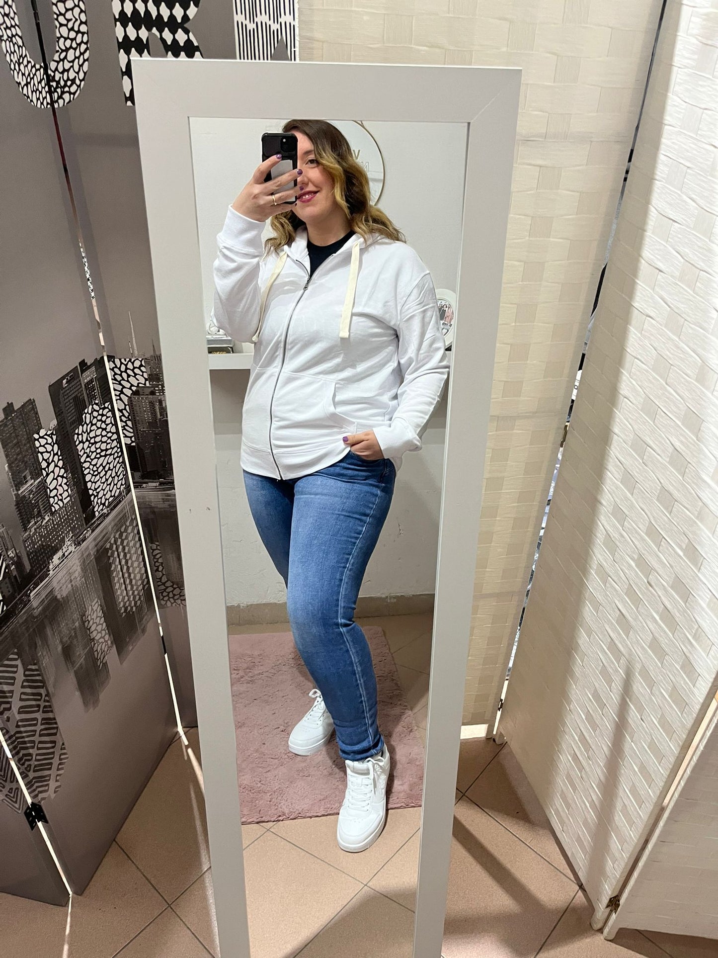 FELPA CAPPUCCIO ZIP LOUIS PLEIN W013B