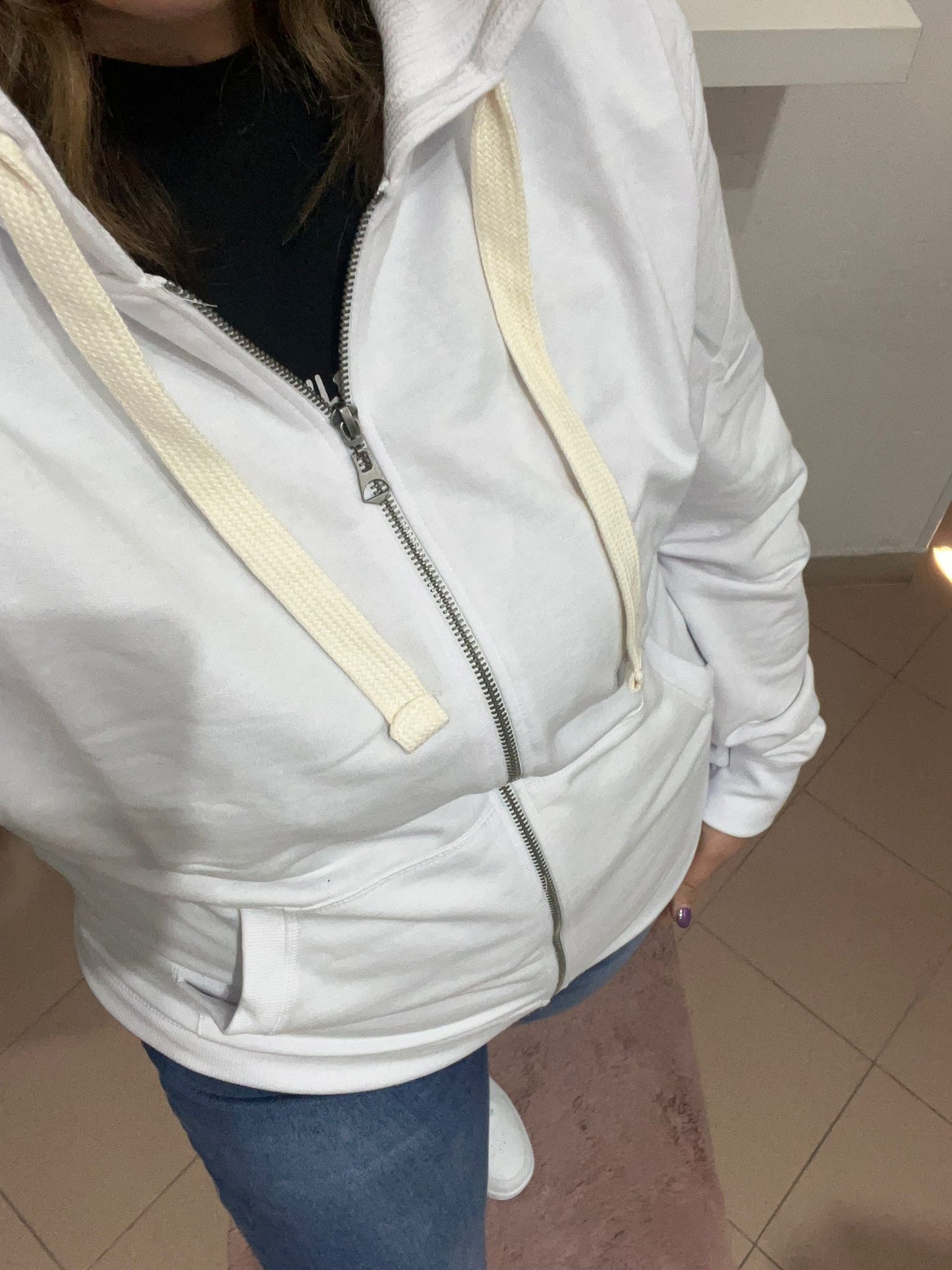 FELPA CAPPUCCIO ZIP LOUIS PLEIN W013B