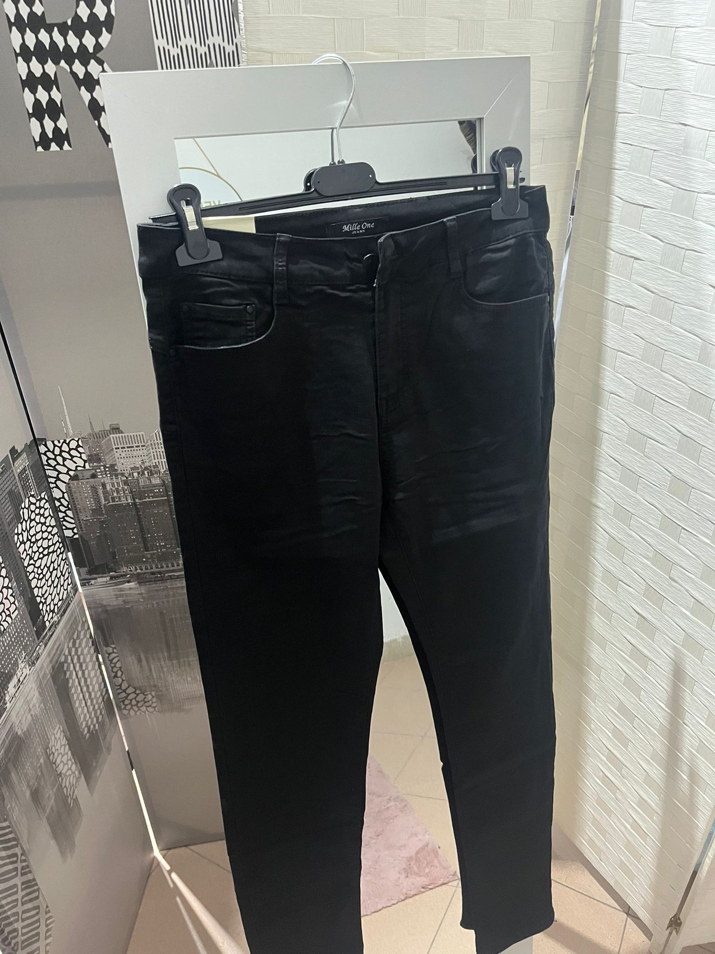 JEANS NERO DONNA LT188-1