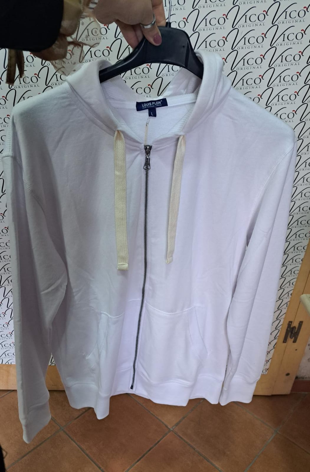FELPA CAPPUCCIO ZIP LOUIS PLEIN W013B