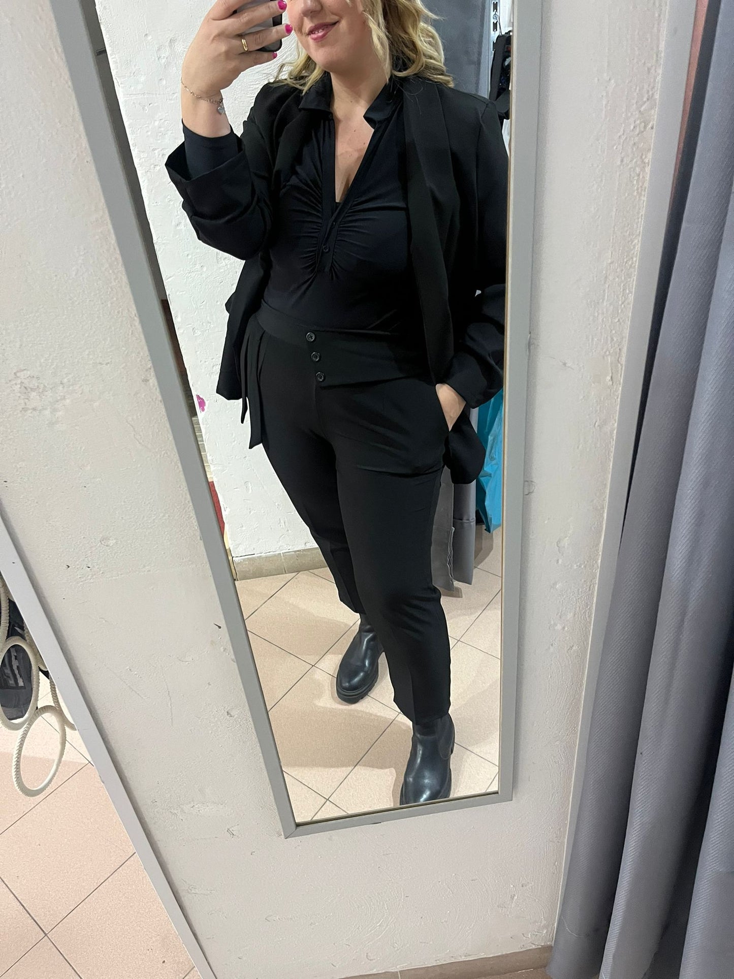 PANTALONE NERO NF9026-1